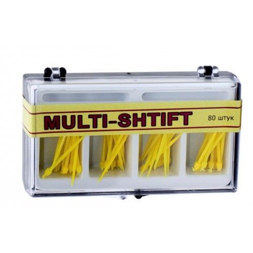 MULTI- SHTIFT штифты беззольные лабораторные, жёлтые, 1,2 мм. 80 шт.
