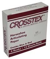 CROSSTEX (КРОССТЕКС) артикуляционная бумага красно-синяя, 12х12 листов