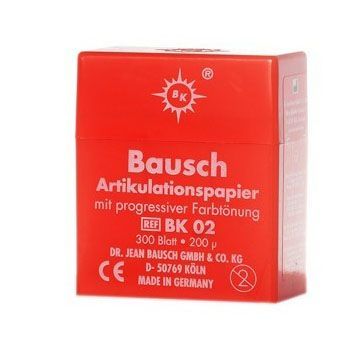 BAUSCH (БАУШ) артикуляционная бумага BK 02, 200 мкм., красная, 300 листов