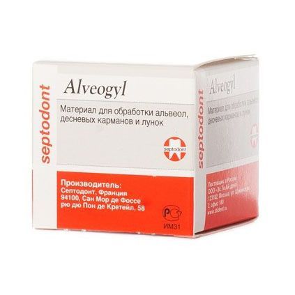 ALVOGYL (АЛЬВОЖИЛ) компресс для альвеол, паста, 10 г.