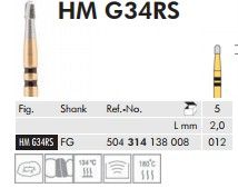 MEISINGER боры твердосплавные, HMG34RS 012 FG 31, 5 шт.
