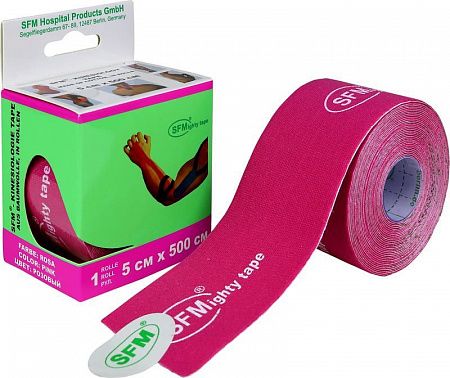 ЛЕНТА КИНЕЗИОЛОГИЧЕСКАЯ SFM-PLASTER НА ХЛОПК ОСНОВЕ В РУЛОНЕ 5Х500СМ N1/РОЗОВЫЙ