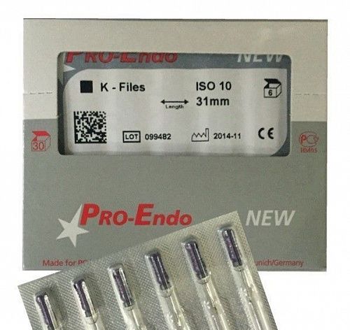 PRO-ENDO K-FILES ручные удлинённые К-файлы № 40 L31