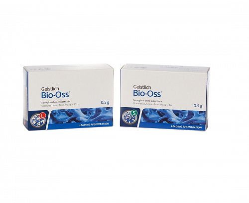 BIO-OSS SPONGIOSA (БИО-ОСС) натуральный костный материал, гранулы 0,25 - 1 мм., 0,5 г.