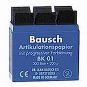 BAUSCH (БАУШ) артикуляционная бумага BK 01 I-формы, синяя, 200 мкм., 300 листов