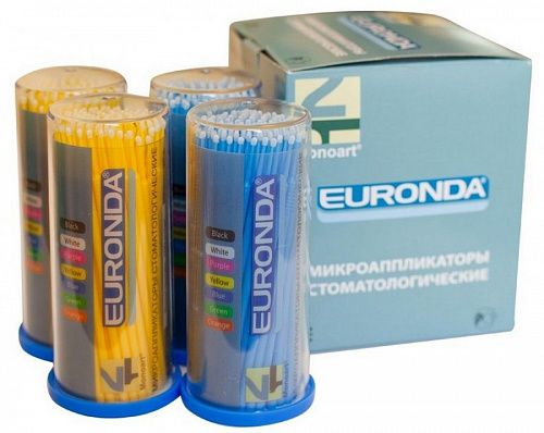 EURONDA REGULAR №4 микробраши, зелёные/оранжевые, 4 х 100 шт.