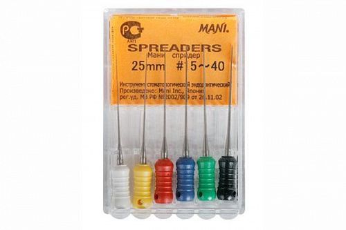 SPREADER (СПРЕДЕР) MANI L 25 №35 эндодонтический инструмент, 6 шт.