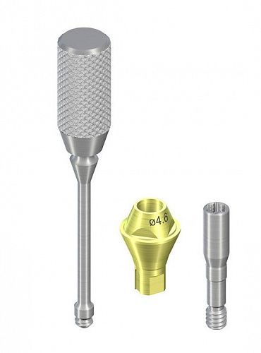 022.2748P Абатмент для винт. фиксации прямой 0, со штифтом,NC, D4.6,GH2.5mm