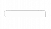 Крючок по LANE,двусторонний, длина 230мм BT037R B.BRAUN