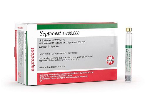 SEPTANEST (СЕПТАНЕСТ) с адреналином, 1:200000