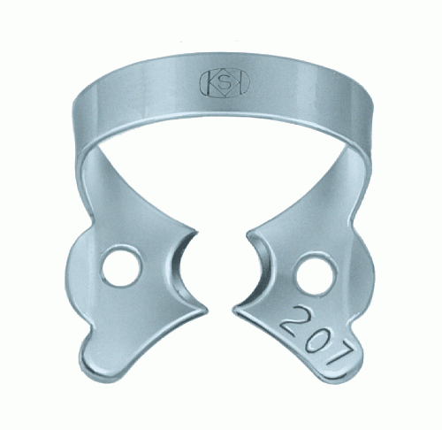 Клампы для "раббердама" Rubber Dam Clamp №207, DENTECH, Япония (1шт.)