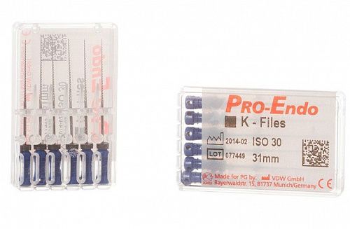 PRO-ENDO K-FILES ручные удлинённые К-файлы № 30 L31