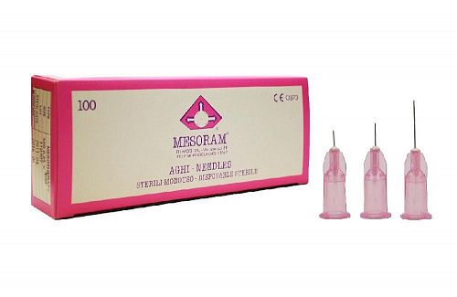Игла для мезотерапии MESORAM стерильная 32G 0.3х6мм (100 шт в уп) 