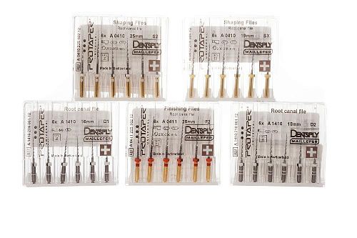 PROTAPER RETREATMENT (ПРО-ТЭЙПЕР) машинные файлы для распломбировки канала D2, L 18 мм., конусность 8%, 6 шт.