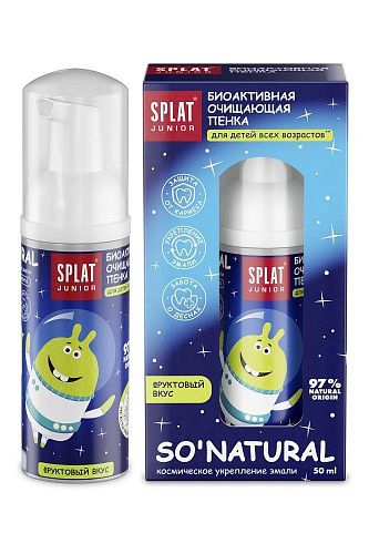 Сплат пенка для полости рта Junior Magic Foam Кальций и молочные ферменты