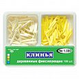 ТОР клинья фиксирующие деревянные (белые+жёлтые) №1.080м, 100 шт.