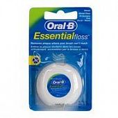 ORAL-B ESSENTIAL FLOSS (ОРАЛ БИ) зубная нить вощёная, мята, 50 м.