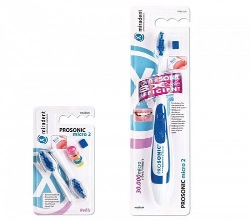 МИРАДЕНТ PROSONIC MICRO-2 насадка к эл.зубной щетке 2 шт