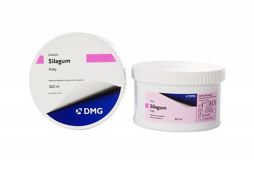 SILAGUM PUTTY STANDART (СИЛАГУМ) силикон для предварительных оттисков, 2 х 262 мл.