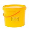 Емкость-контейнер для сбора орг. отходов (10 л) желтый, класс Б  