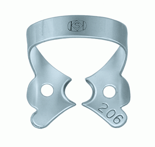 Клампы для "раббердама" Rubber Dam Clamp №206 Black (черное покрытие) , DENTECH, Япония (1шт.)