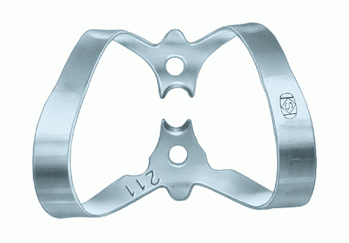 Клампы для "раббердама" Rubber Dam Clamps №211, НЕ ПРОИЗВОДЯТСЯ ( замена- №9)