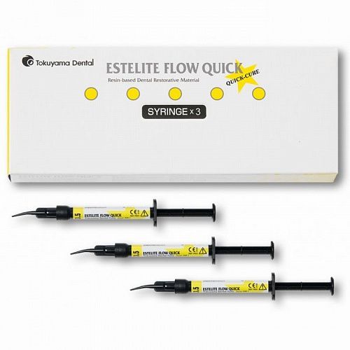 ESTELITE FLOW QUICK (ЭСТЕЛАЙТ ФЛОУ КВИК) композитный стоматологический материал, набор, 3 х 3,6 г.