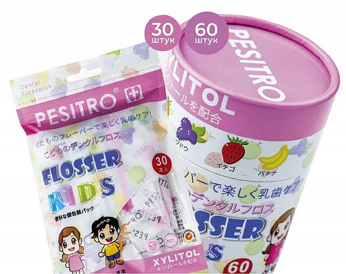 PESITRO флоссер kids 60шт 